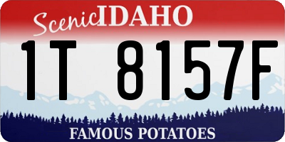 ID license plate 1T8157F
