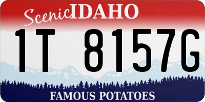 ID license plate 1T8157G
