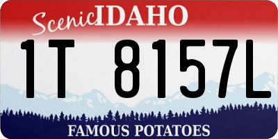 ID license plate 1T8157L