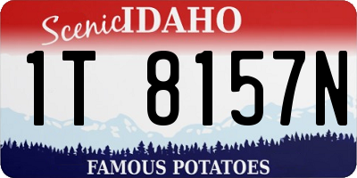 ID license plate 1T8157N