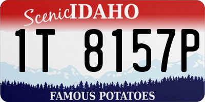 ID license plate 1T8157P