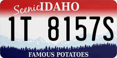 ID license plate 1T8157S