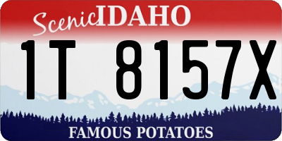 ID license plate 1T8157X