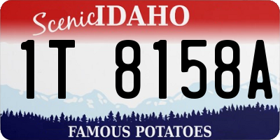 ID license plate 1T8158A