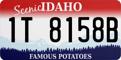 ID license plate 1T8158B