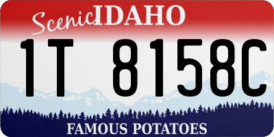 ID license plate 1T8158C