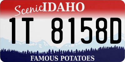 ID license plate 1T8158D