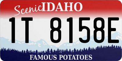 ID license plate 1T8158E
