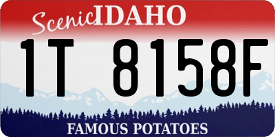 ID license plate 1T8158F