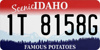ID license plate 1T8158G