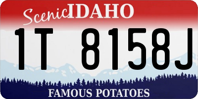 ID license plate 1T8158J