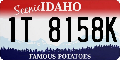 ID license plate 1T8158K