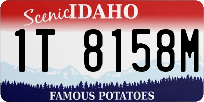ID license plate 1T8158M