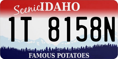 ID license plate 1T8158N