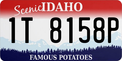 ID license plate 1T8158P