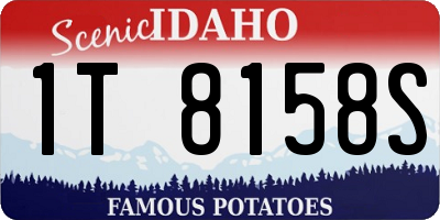 ID license plate 1T8158S