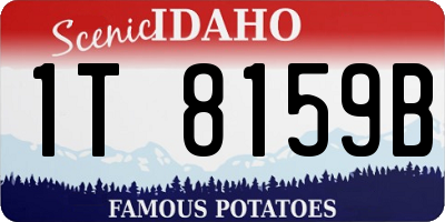ID license plate 1T8159B
