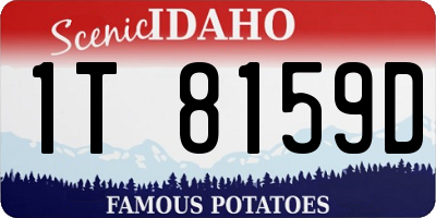 ID license plate 1T8159D
