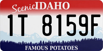 ID license plate 1T8159F