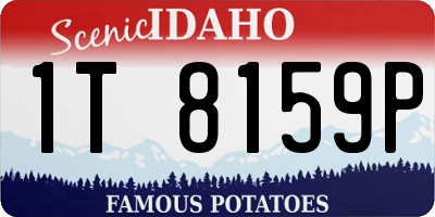 ID license plate 1T8159P