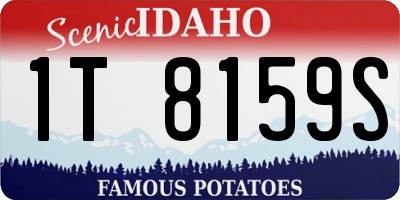 ID license plate 1T8159S