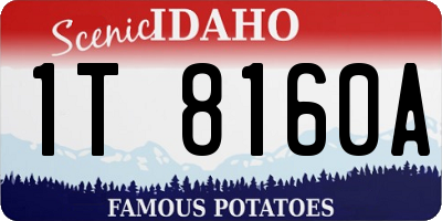 ID license plate 1T8160A
