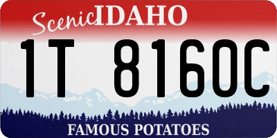 ID license plate 1T8160C