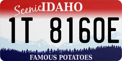 ID license plate 1T8160E