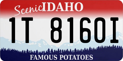 ID license plate 1T8160I