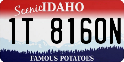 ID license plate 1T8160N