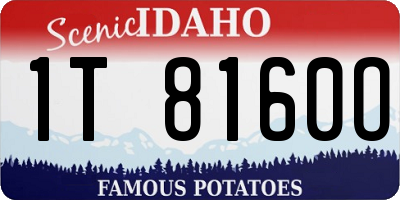 ID license plate 1T8160O