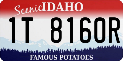 ID license plate 1T8160R