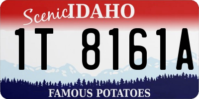 ID license plate 1T8161A