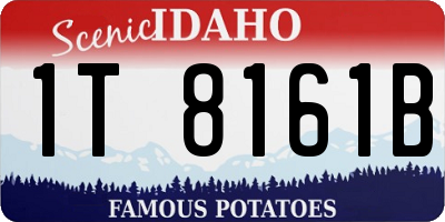 ID license plate 1T8161B
