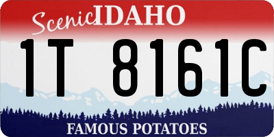 ID license plate 1T8161C