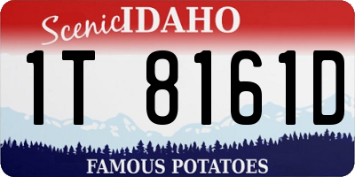 ID license plate 1T8161D