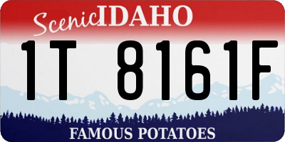 ID license plate 1T8161F