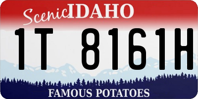 ID license plate 1T8161H