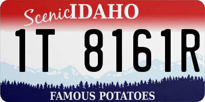 ID license plate 1T8161R