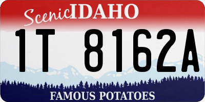 ID license plate 1T8162A