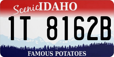 ID license plate 1T8162B