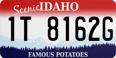 ID license plate 1T8162G