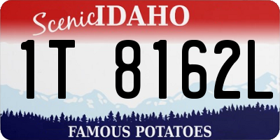ID license plate 1T8162L