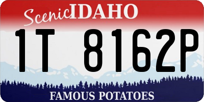 ID license plate 1T8162P
