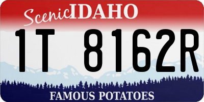 ID license plate 1T8162R