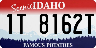 ID license plate 1T8162T