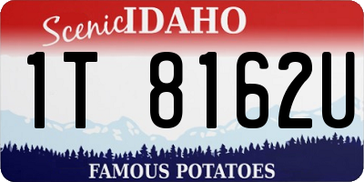 ID license plate 1T8162U