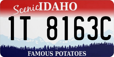 ID license plate 1T8163C