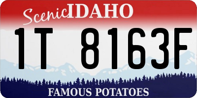 ID license plate 1T8163F