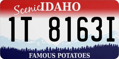 ID license plate 1T8163I